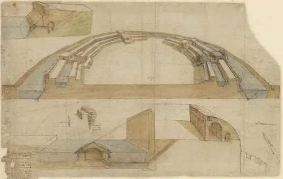 Étude pour une forteresse à plan polygonal avec double fossé