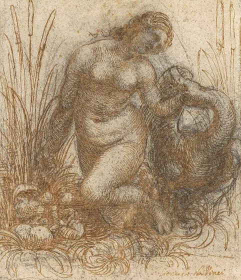 Study for a Kneeling Leda and the Swan