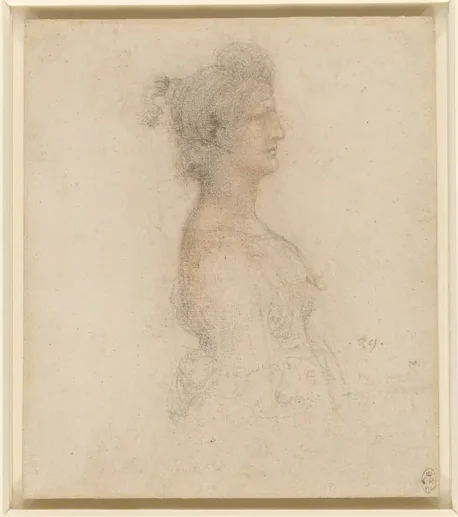 Étude d'une jeune femme de profil