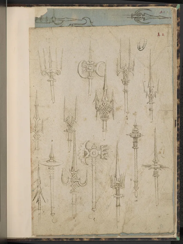 Study of Halberds, Leonardo da Vinci