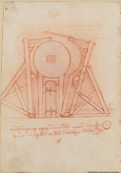 Étude de la charpente de bois et du moule de fonte du cheval Sforza