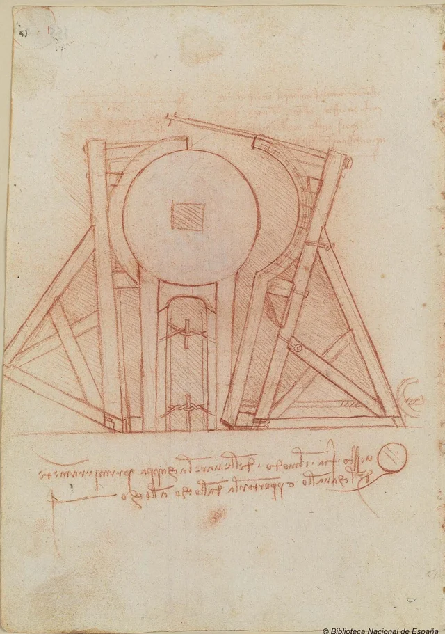 Study of the Wooden Framework with Casting Mould for the Sforza Horse, Leonardo da Vinci