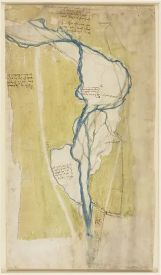 Topographical Map showing the Rivers Arno and Mugnone to the West of Florence
