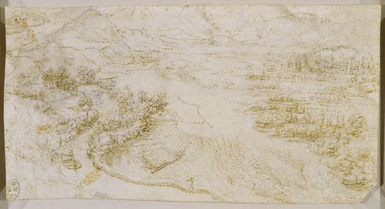 Vue d'une vallée fluviale avec un canal