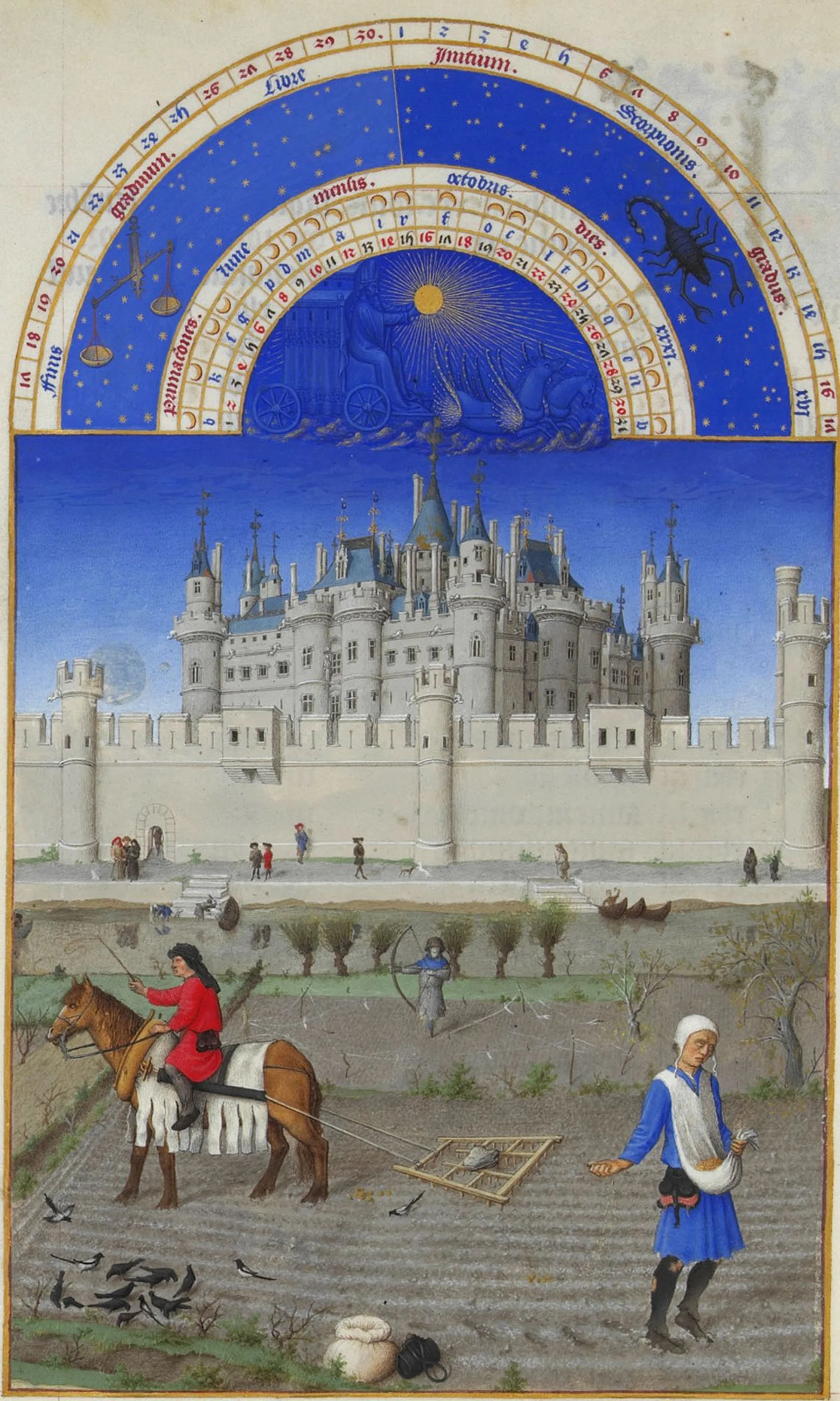Octobre, Très Riches Heures du duc de Berry