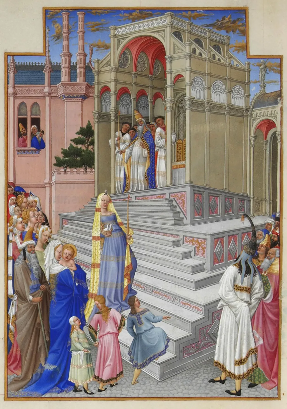 La Purification de la Vierge, Très Riches Heures du duc de Berry