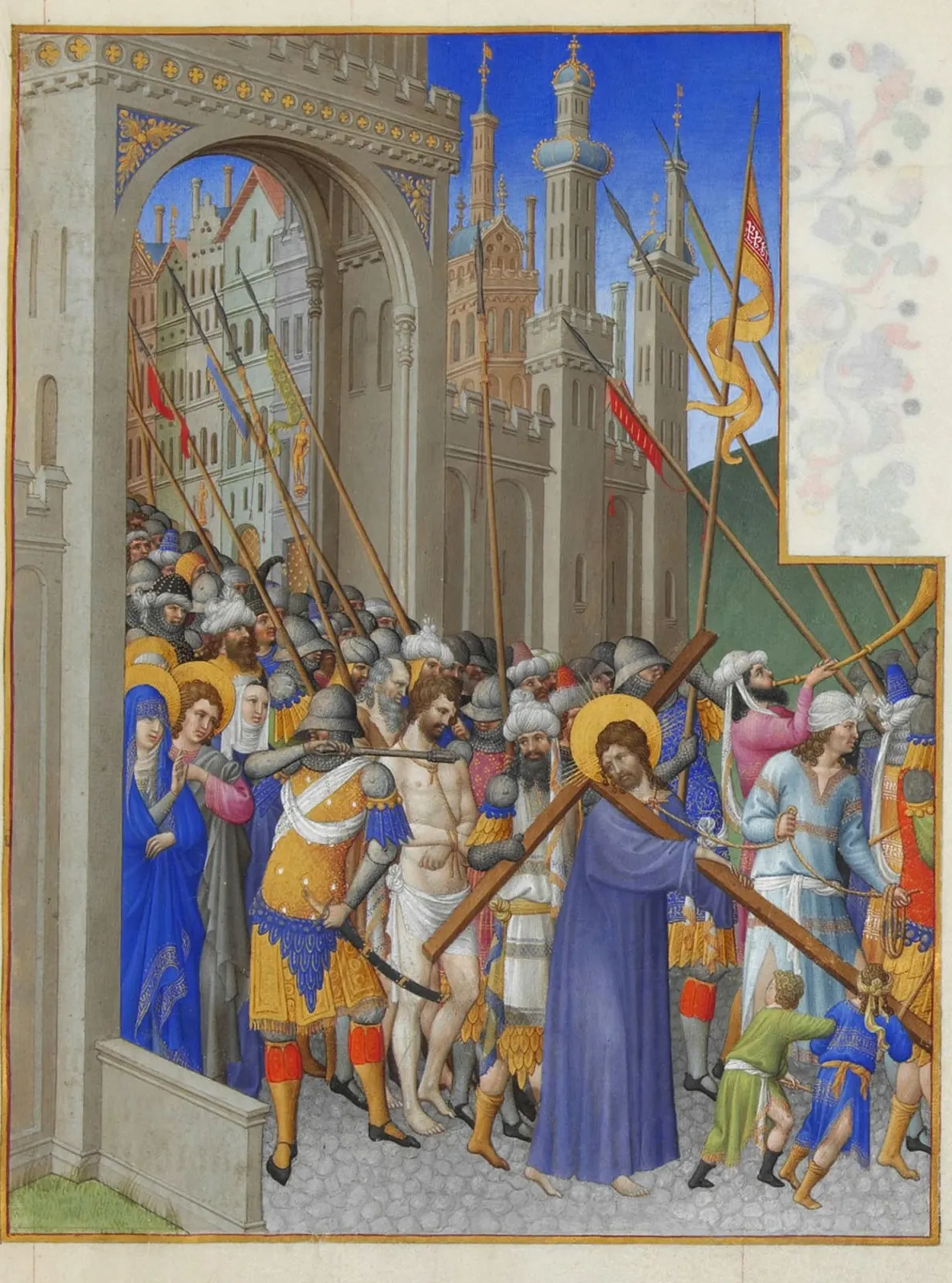 Le Portement de Croix, Très Riches Heures du duc de Berry