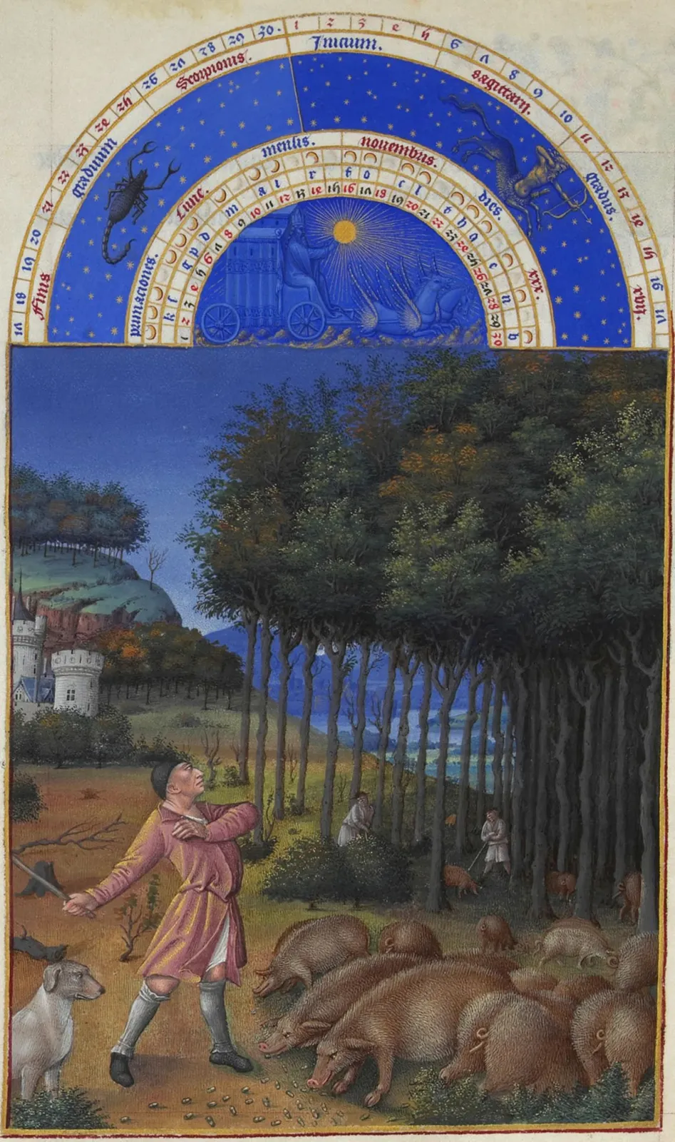 Novembre, Très Riches Heures du duc de Berry