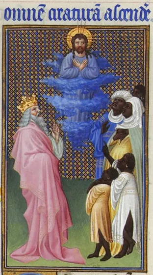 David imagine le Christ élevé au-dessus de toute créature