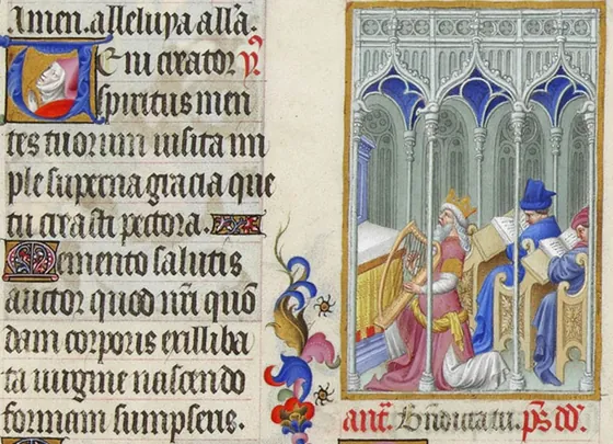 David jouant de la harpe
