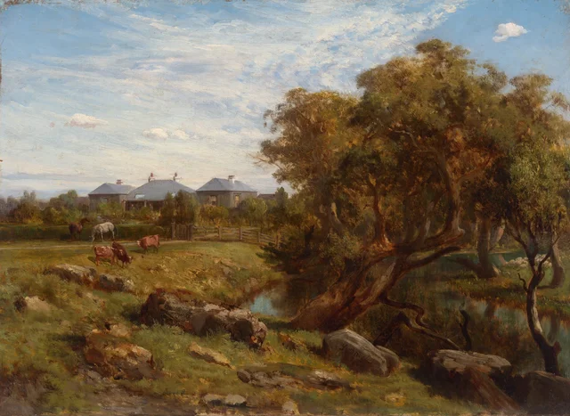 La casa de Terrinallum y Emu Creek, cerca de la puerta baja del jardín