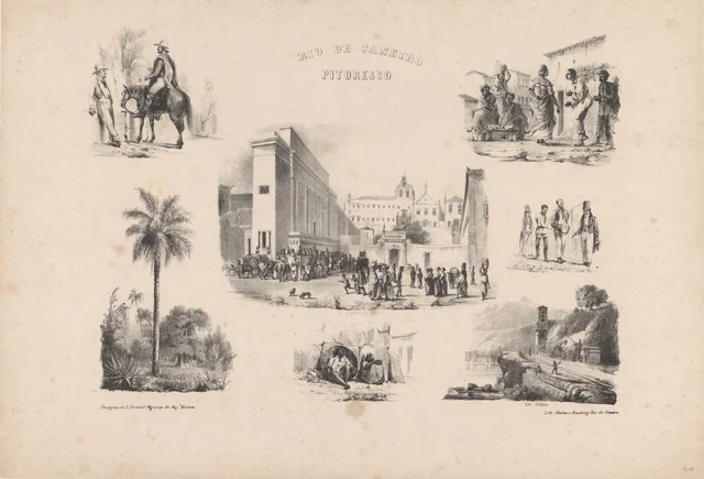 Sete vistas de paisagens e de personagens no Rio de Janeiro