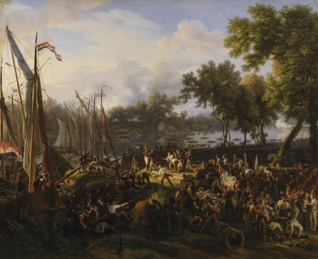 The French Army Crossing the Rhine at Düsseldorf, 6 September 1795, Louis-François Lejeune