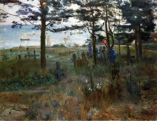 Fishermen's Cemetery in Nidden on the Curonian Spit, Lovis Corinth