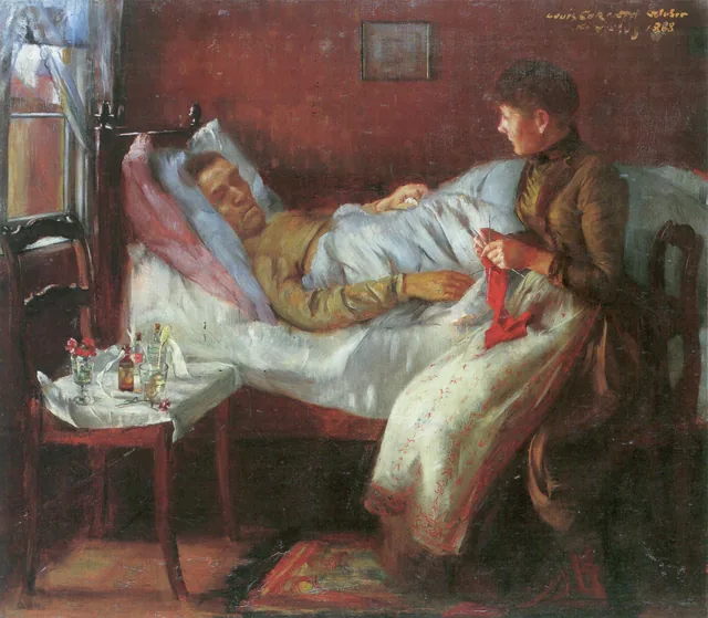 The Artist's Father in his Sickbed, Lovis Corinth