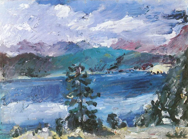 Lake Walchen with Larch, Lovis Corinth