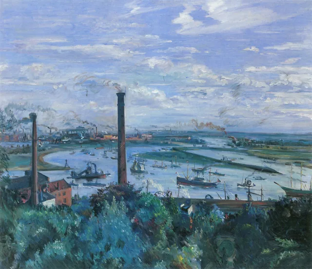 View of the Köhlbrand, Lovis Corinth