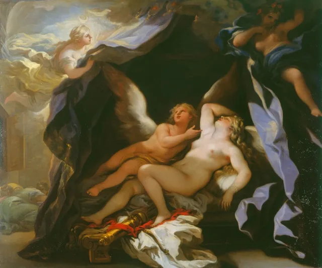 Cupid Visiting the Sleeping Psyche, Luca Giordano