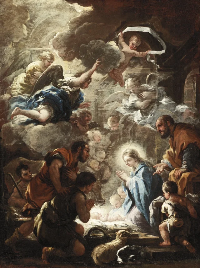 La adoración de los pastores, Luca Giordano