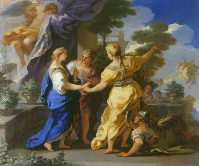 Psyche's Sisters Giving her a Lamp and a Dagger, Luca Giordano