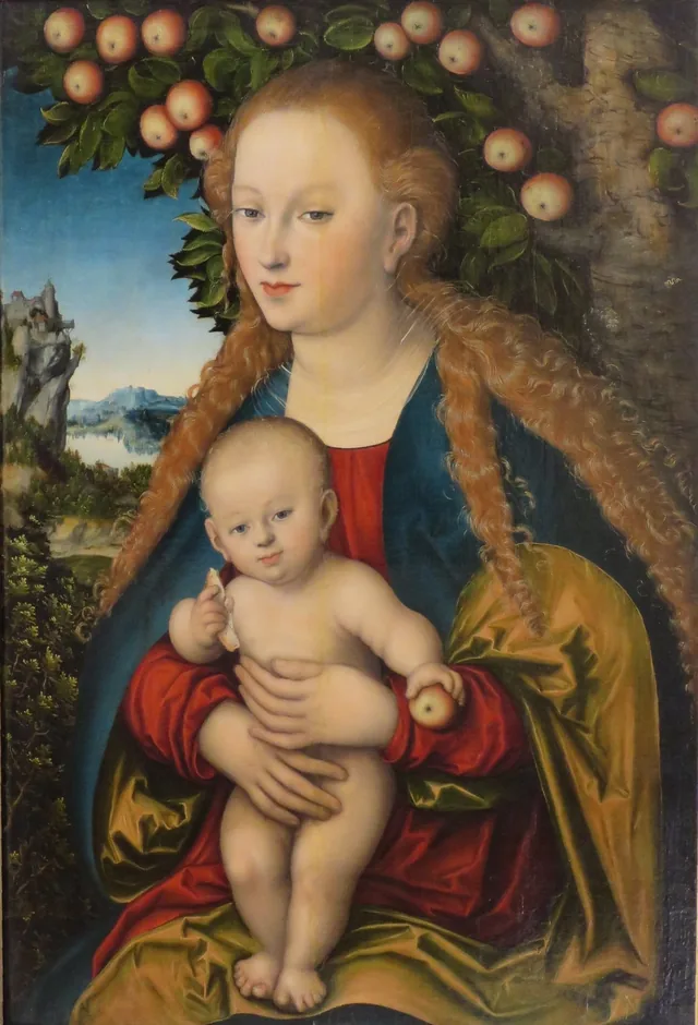 La Virgen y el Niño Jesús bajo el manzano, Lucas Cranach el Viejo