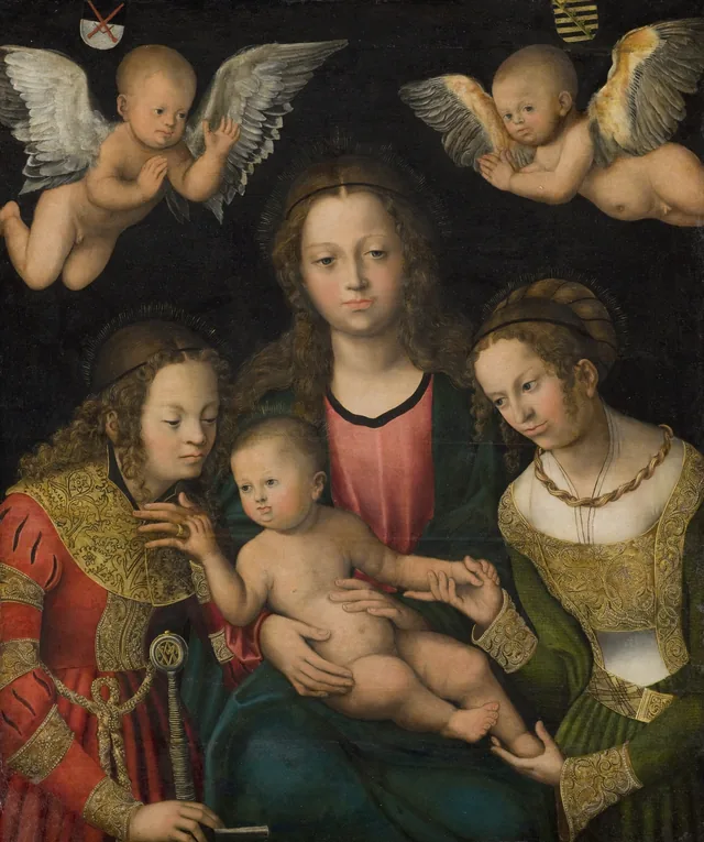 La Vierge à l'Enfant avec sainte Catherine et sainte Barbe