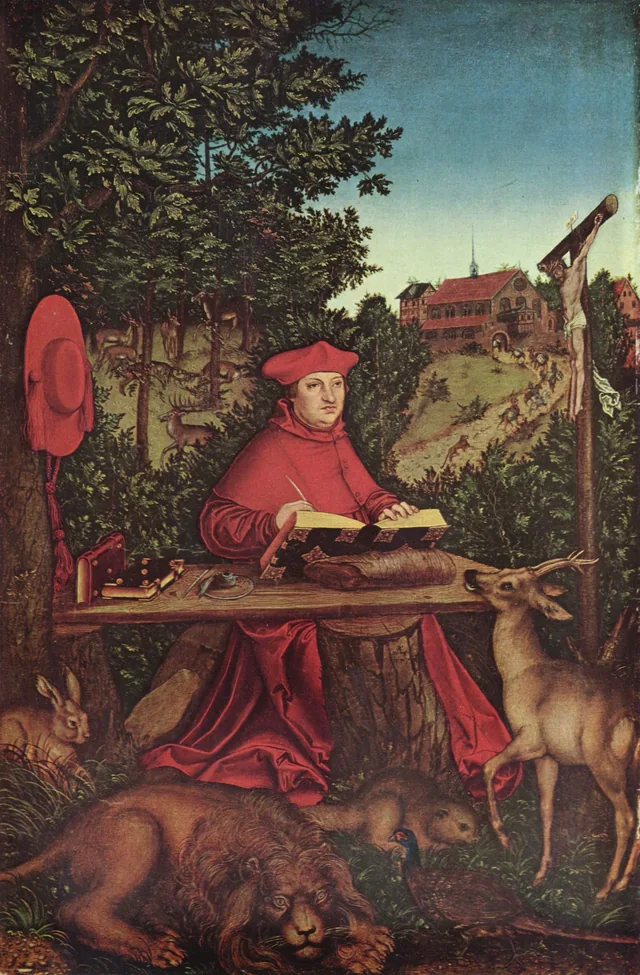 Cardinal Albrecht of Brandenburg as Saint Jerome