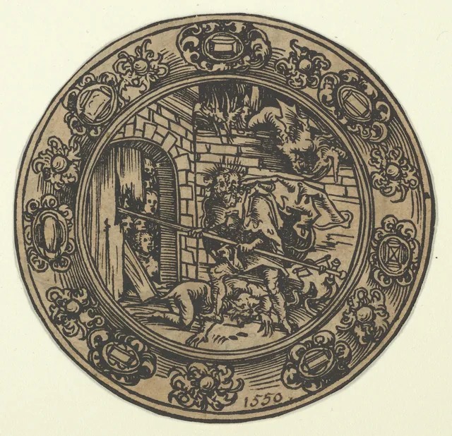 Pacificale en médaillon avec le Christ aux limbes