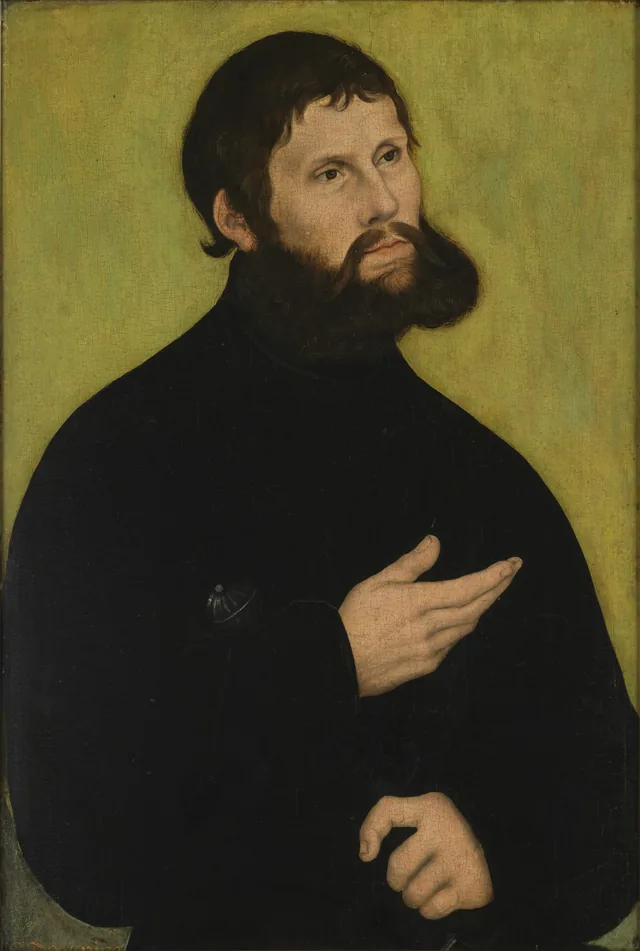 Retrato de Martín Lutero como caballero Jorge, Lucas Cranach el Viejo