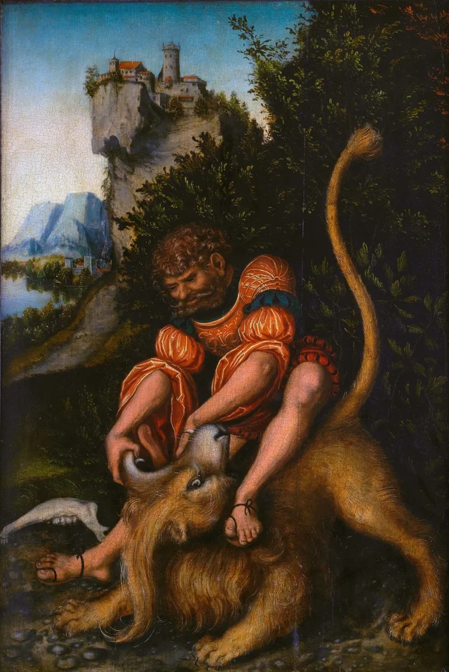 Samson Fighting with a Lion