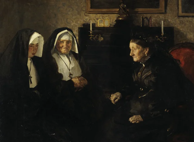 A Visit from the Collecting Sisters, Lucien Simon