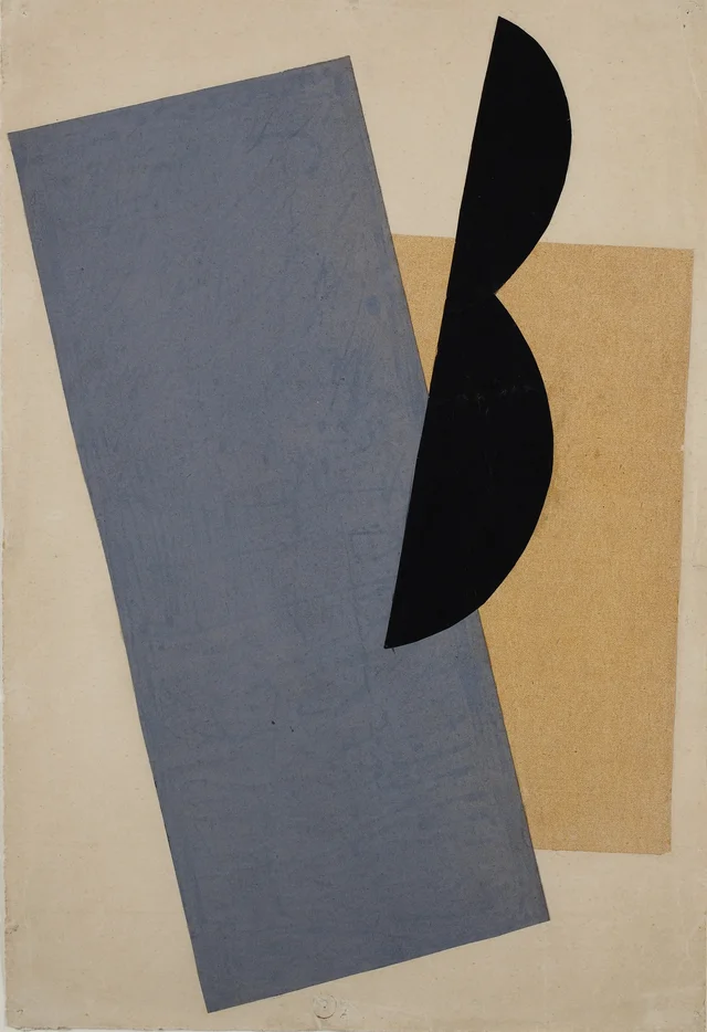 Composición (azul, amarillo, negro), Lyubov Popova