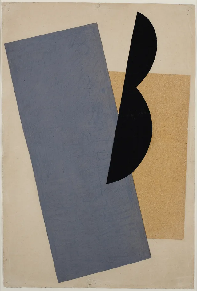 Composição (azul, amarelo, preto), Lyubov Popova