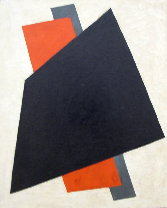 Arquitetônica pictórica. Preto, vermelho, cinza