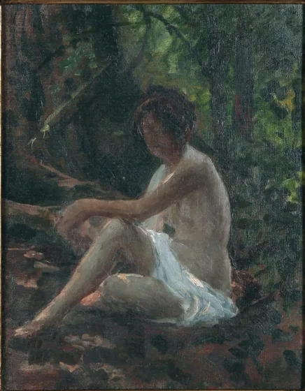 Femme dans le bois