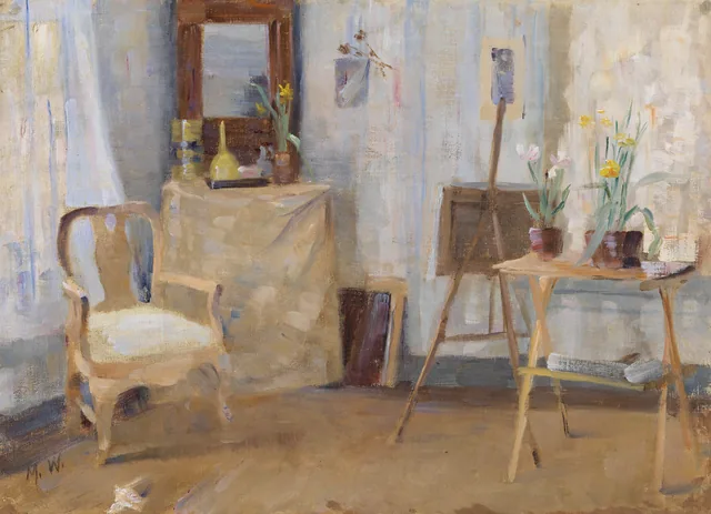 No ateliê, Maria Wiik