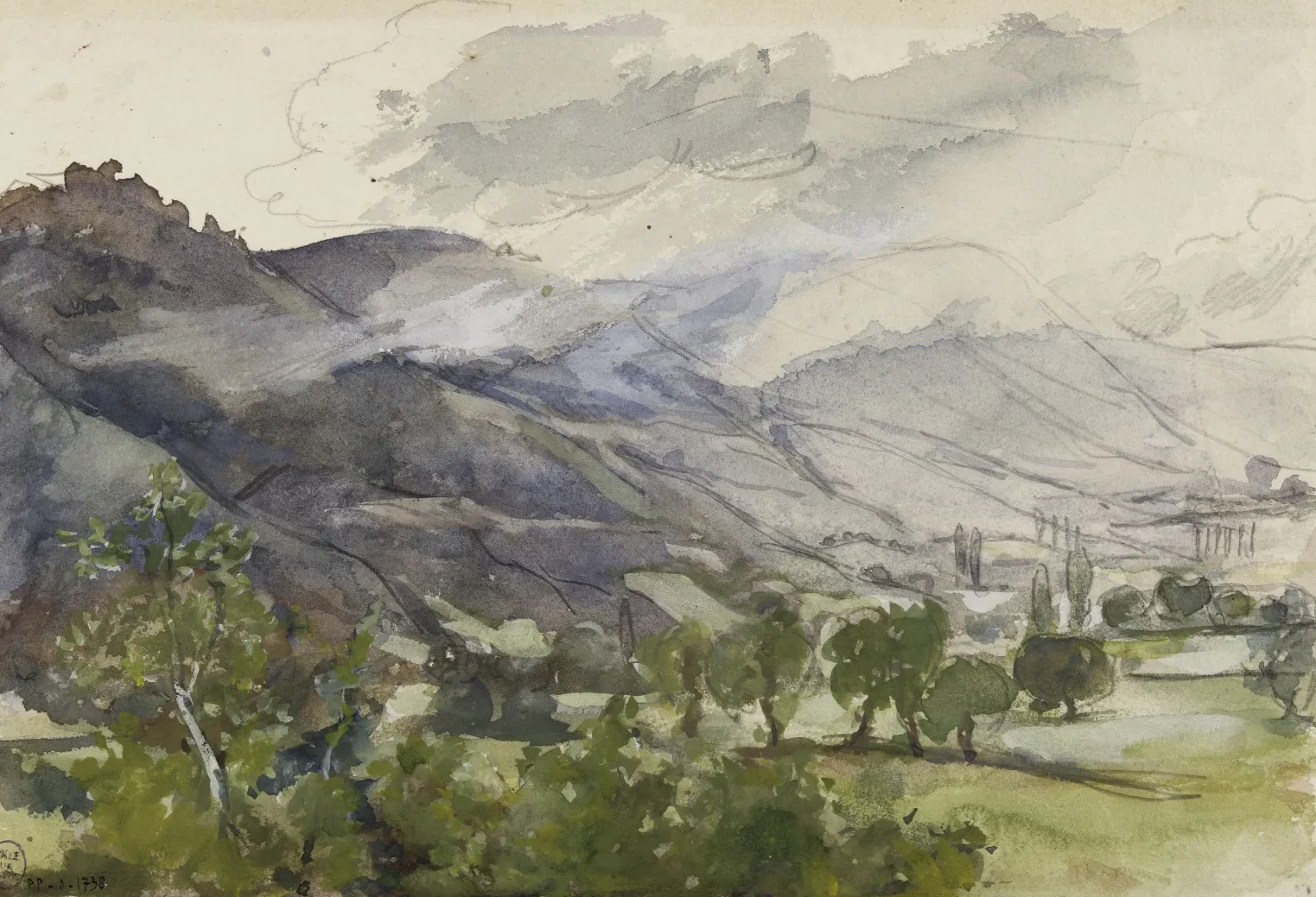 Paisagem montanhosa, Marie Bracquemond