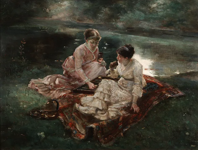 The Backgammon Players, Marie Bracquemond