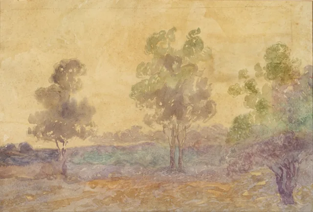 Paisagem / Pôr do sol, Martín Malharro