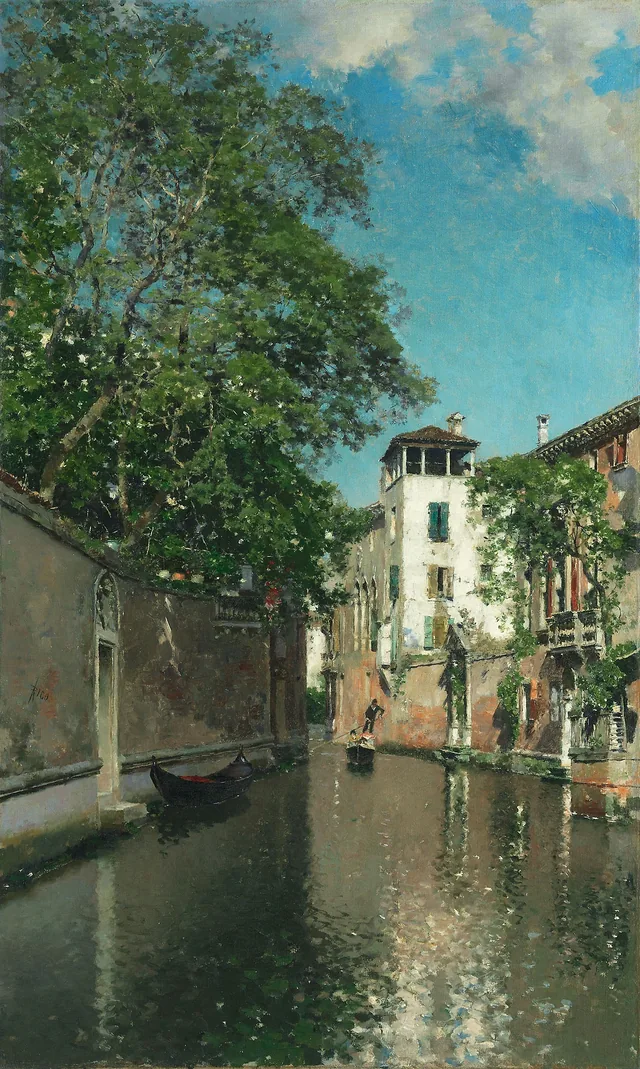 Canal in Venice, Martín Rico