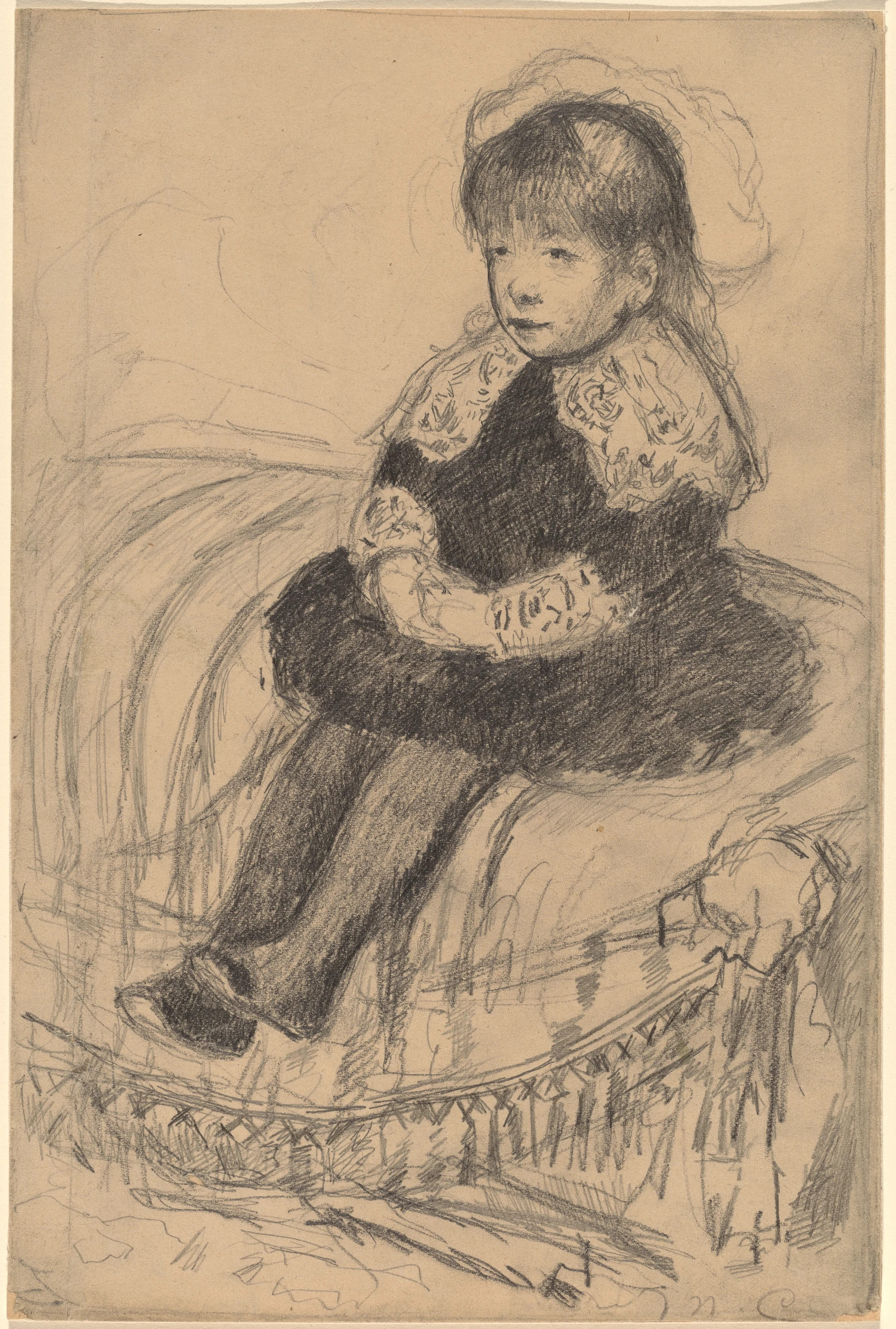 Child Seated on a Sofa, Mary Cassatt