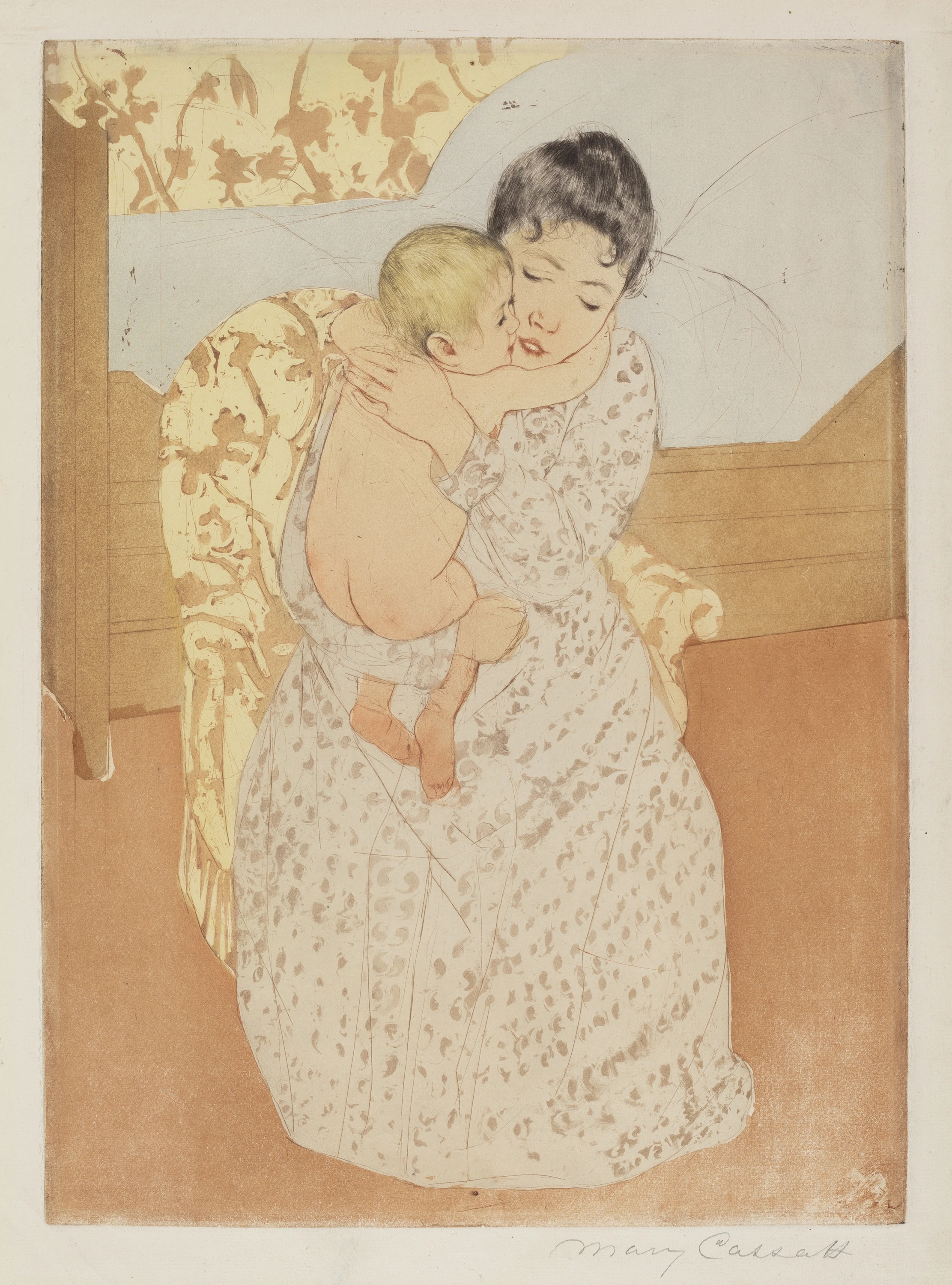 Maternal Caress, Mary Cassatt