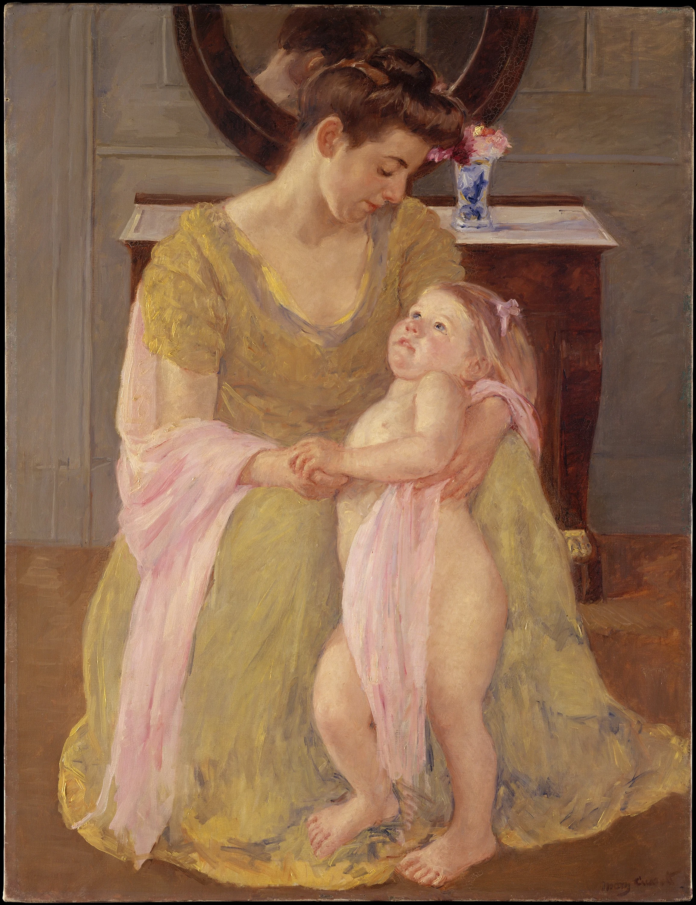 Mother and Child with a Rose Scarf, Mary Cassatt