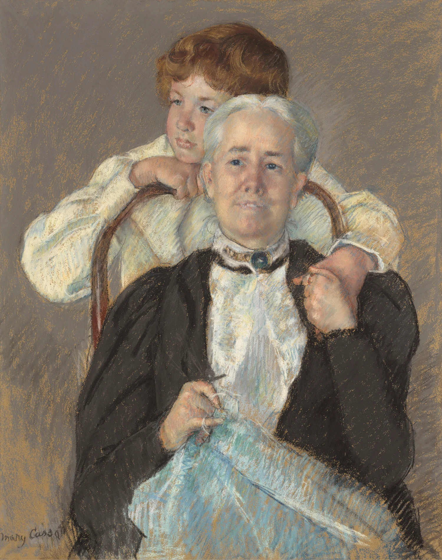 Portrait of Mrs. Cyrus J. Lawrence with her Grandson R. Lawrence Oakley, Mary Cassatt