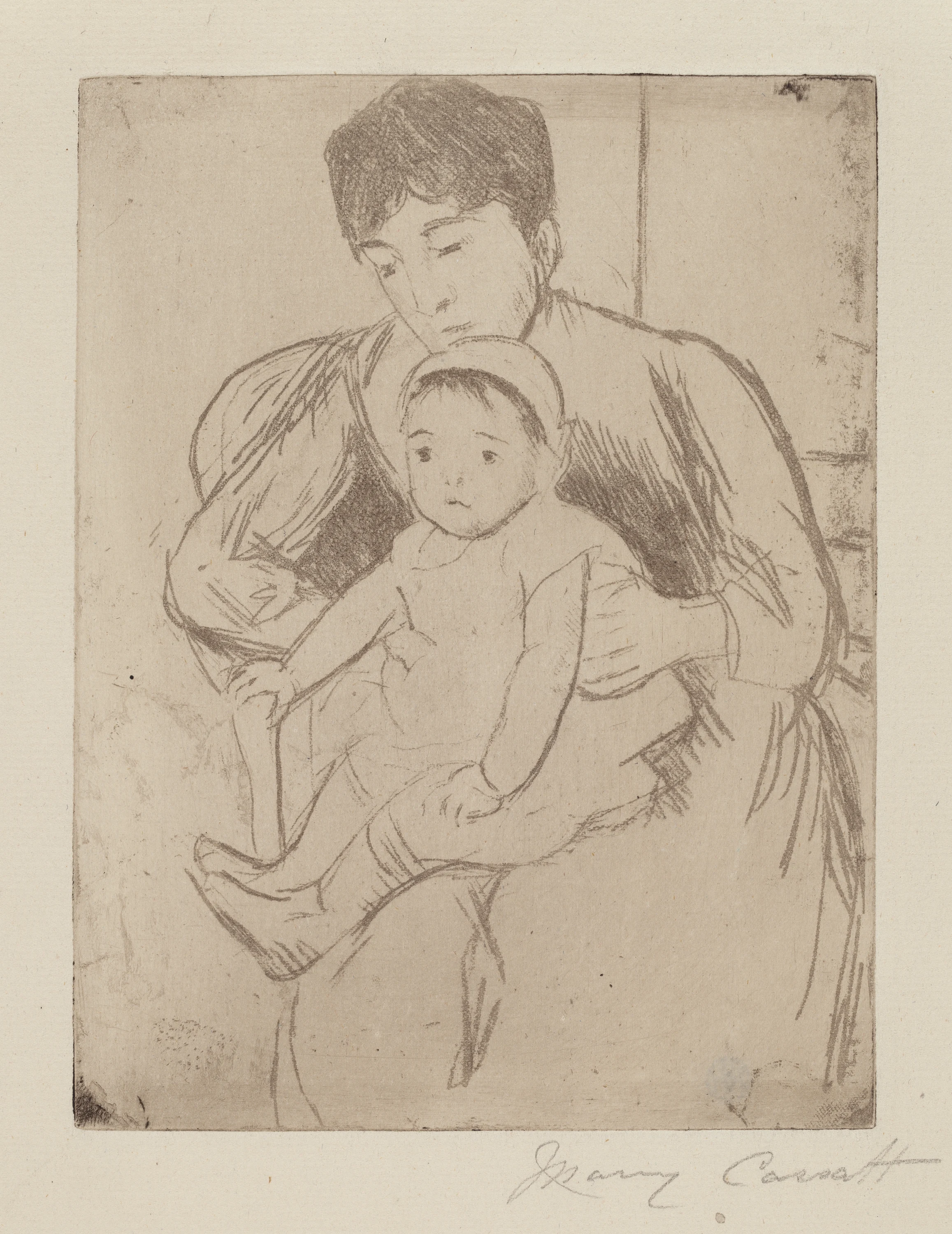 Preparing Bill for an Outing, Mary Cassatt