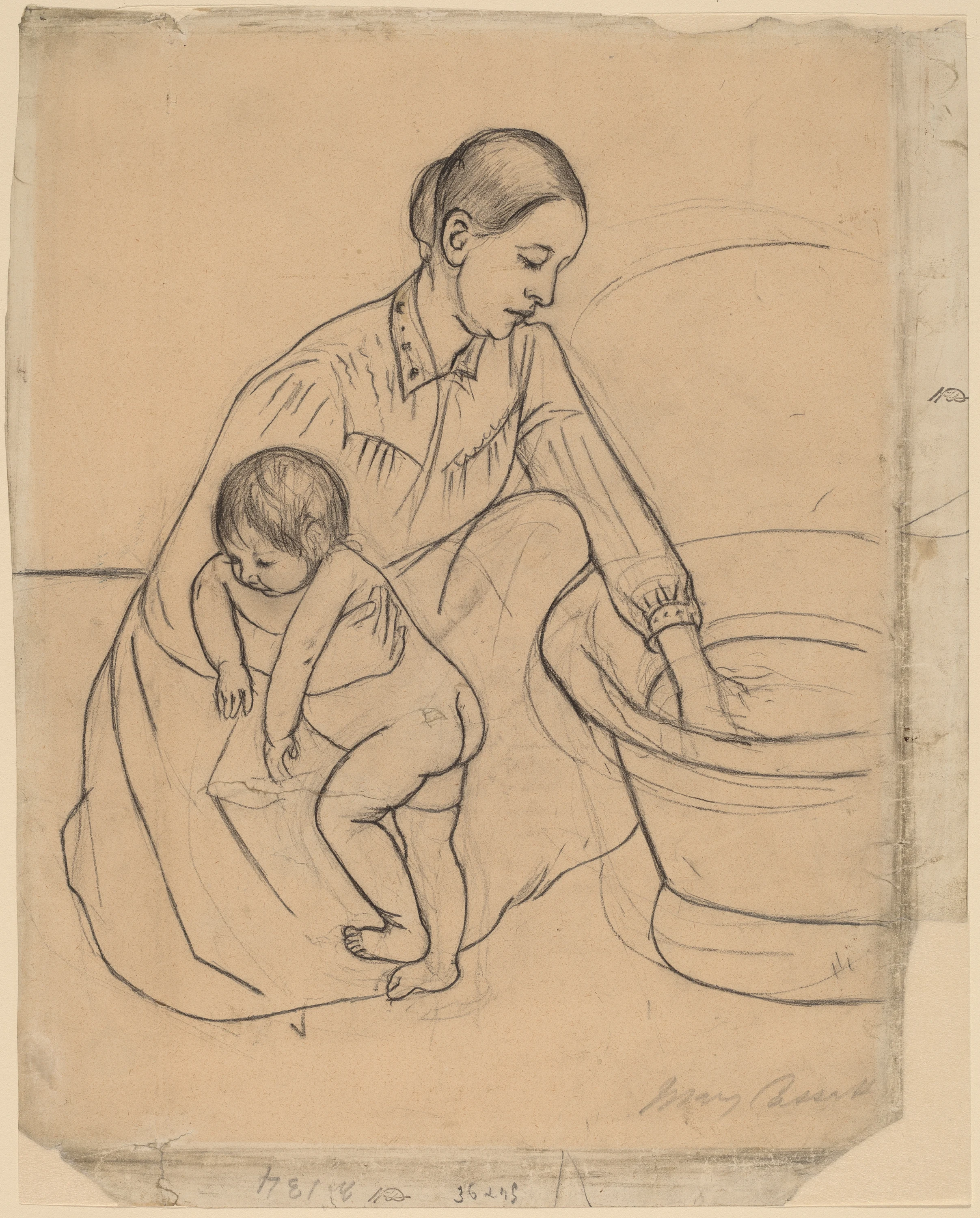 The Bath [recto], Mary Cassatt