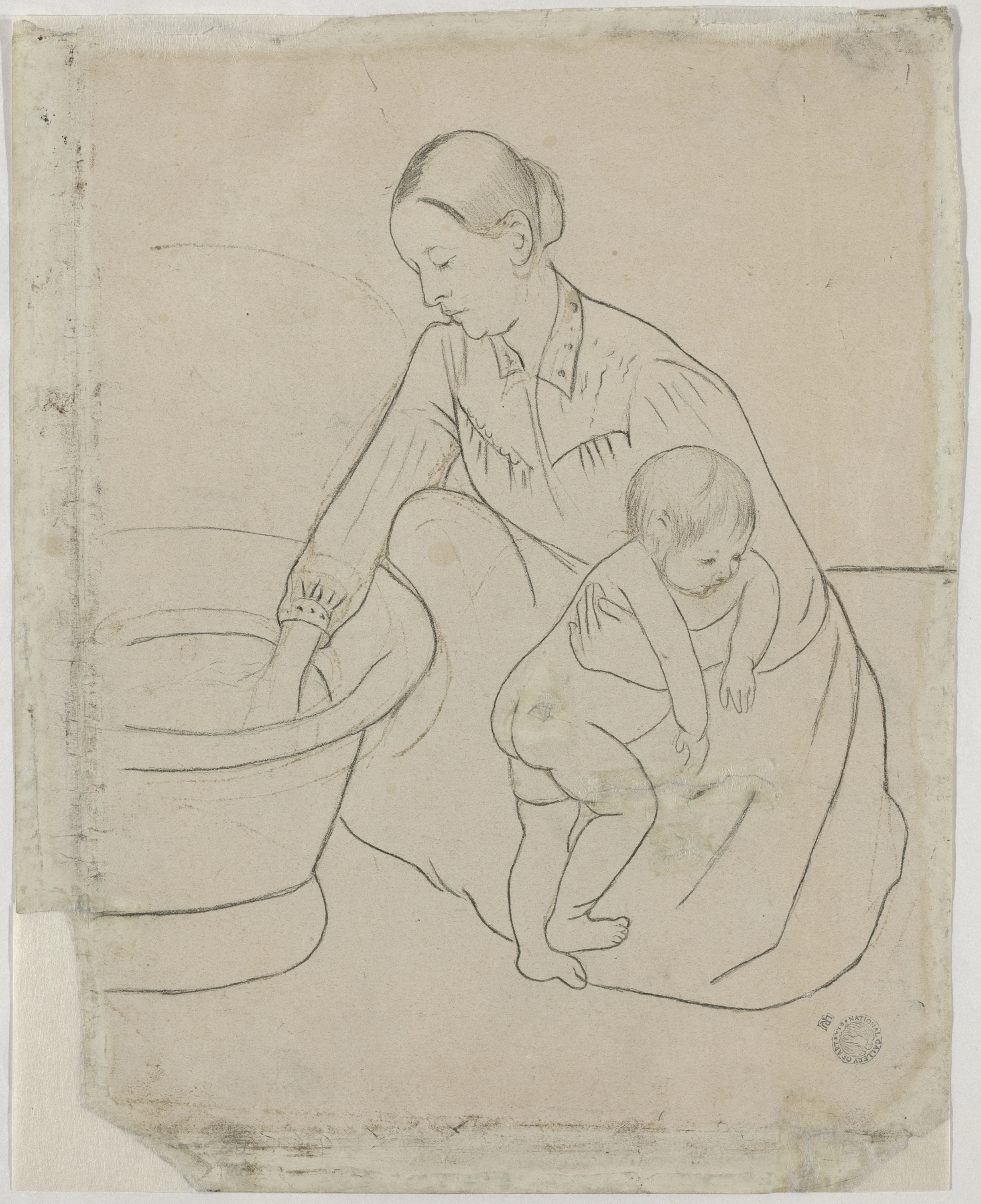 The Bath [verso], Mary Cassatt