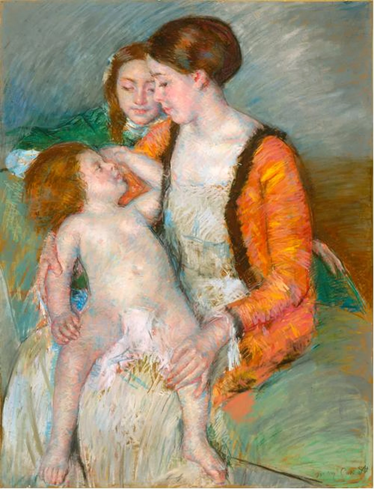 Young Mother, Daughter, and Baby, Mary Cassatt