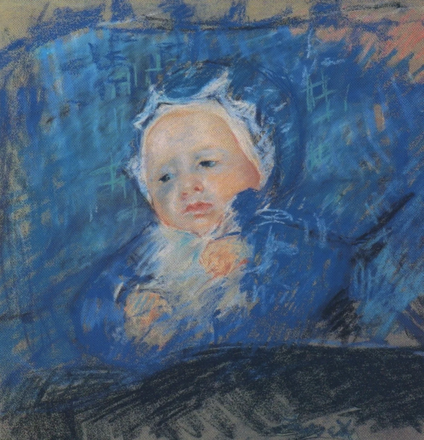 Baby in Blue in Its Carriage, Mary Cassatt