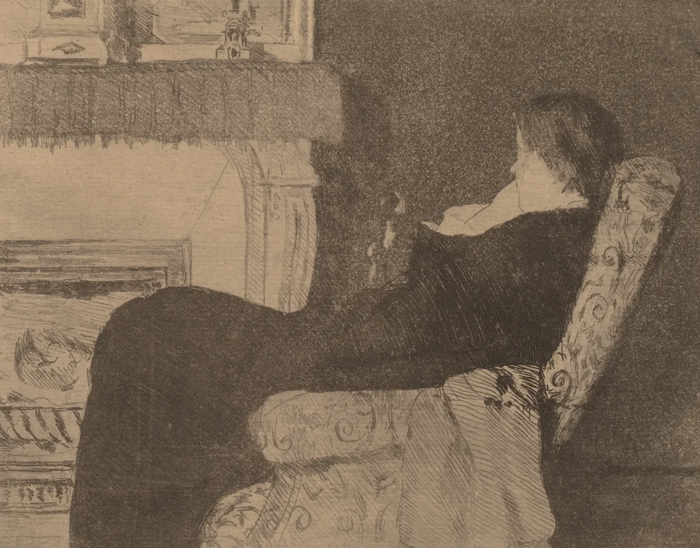 Devant la cheminée (no 1), Mary Cassatt